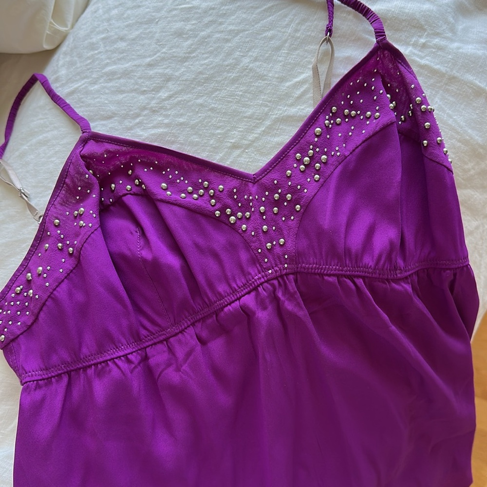 3.1 Phillip Lim Purple Camisole with Stud Accents